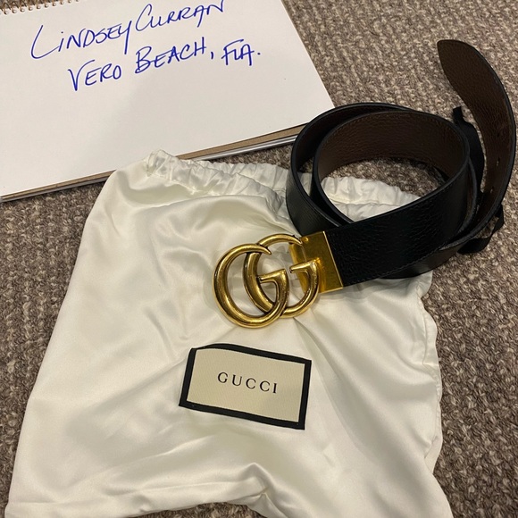 GUCCI Reversible Belt Double G Sz 85 - Picture 13 of 16